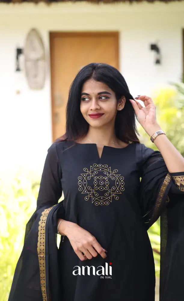Meera Cotton Salwar - Black salwar