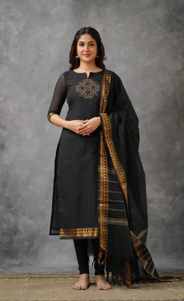 Meera Cotton Salwar - Black salwar