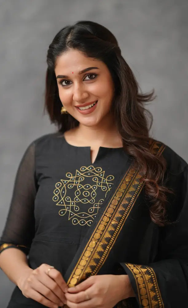 Meera Cotton Salwar - Black salwar