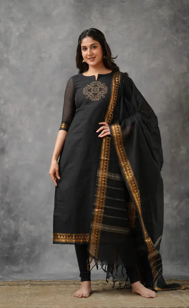 Meera Cotton Salwar - Black salwar
