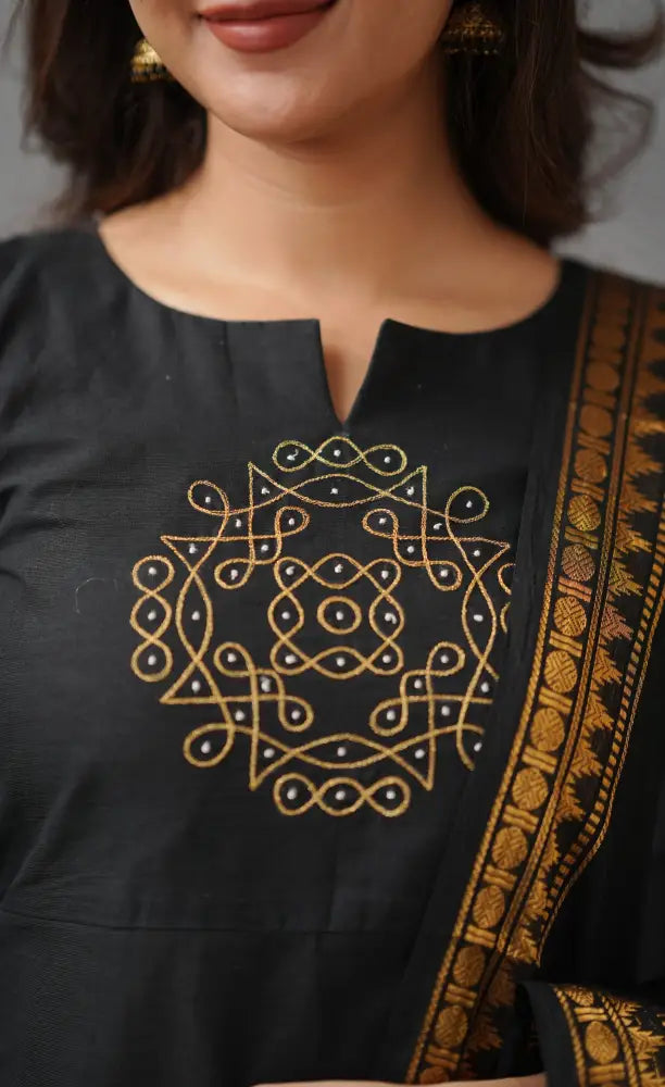 Meera Cotton Salwar - Black salwar