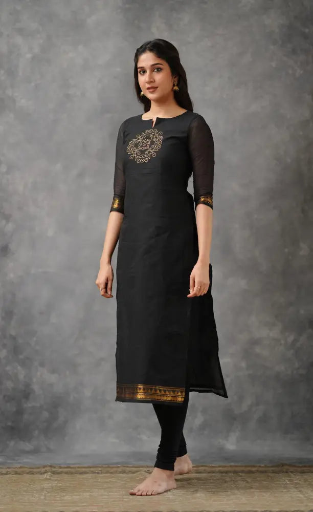 Meera Cotton Salwar - Black salwar