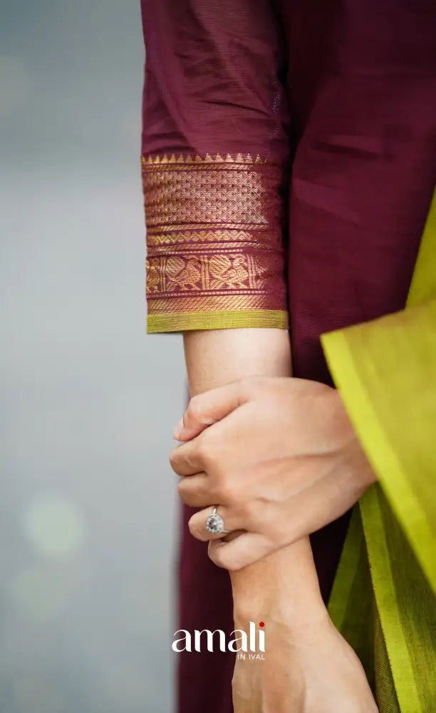 Meera Cotton Salwar - Dark Burgundy salwar