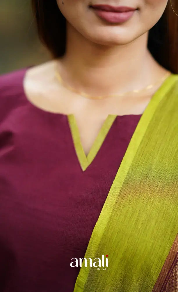 Meera Cotton Salwar - Dark Burgundy salwar