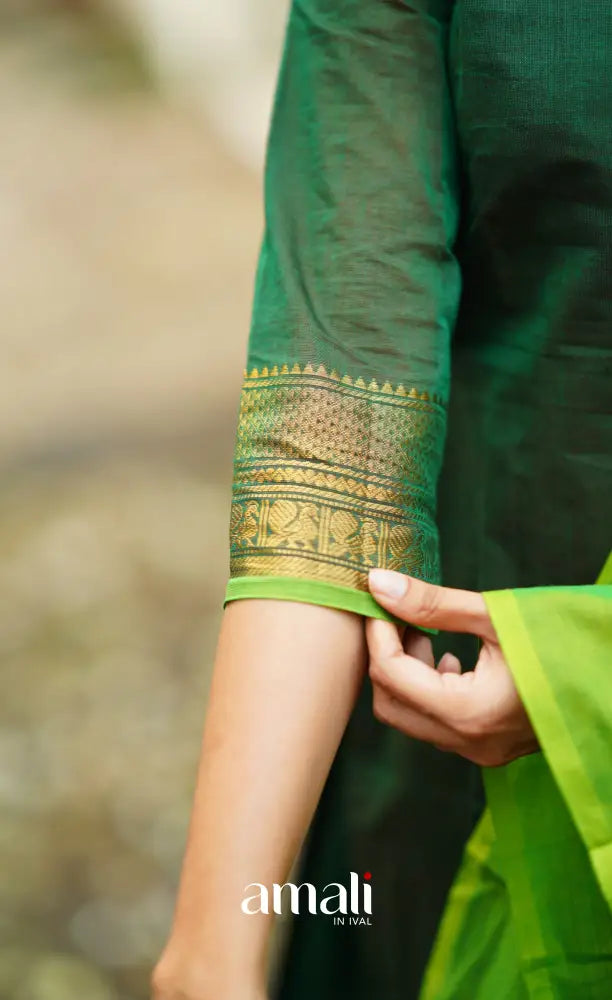 Meera Cotton Salwar - Dark Green salwar