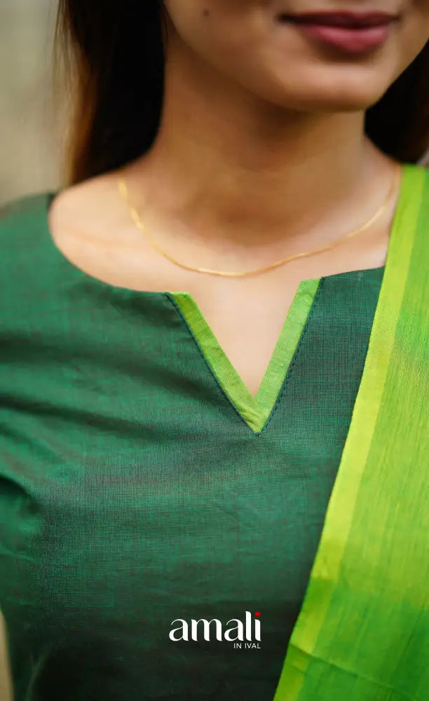 Meera Cotton Salwar - Dark Green salwar