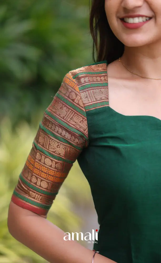 Meera Cotton Salwar - Dark Green and Manthalir salwar