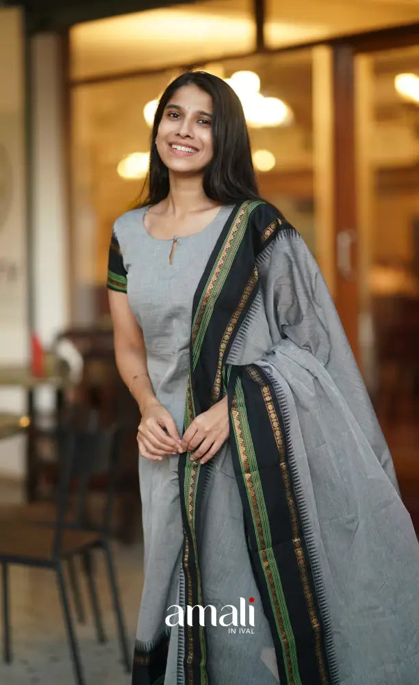 Meera Cotton Salwar - Grey salwar