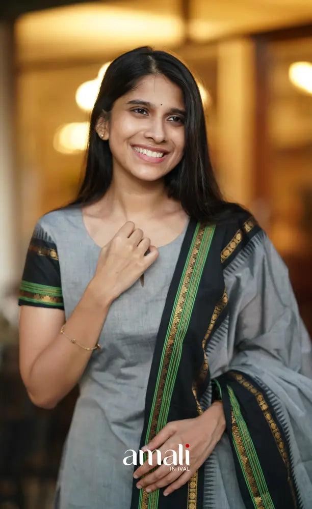 Meera Cotton Salwar - Grey salwar