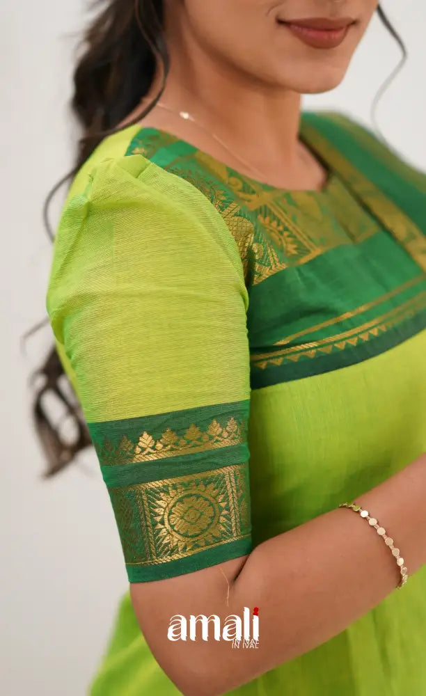 Meera Cotton Salwar - Light Green Salwar