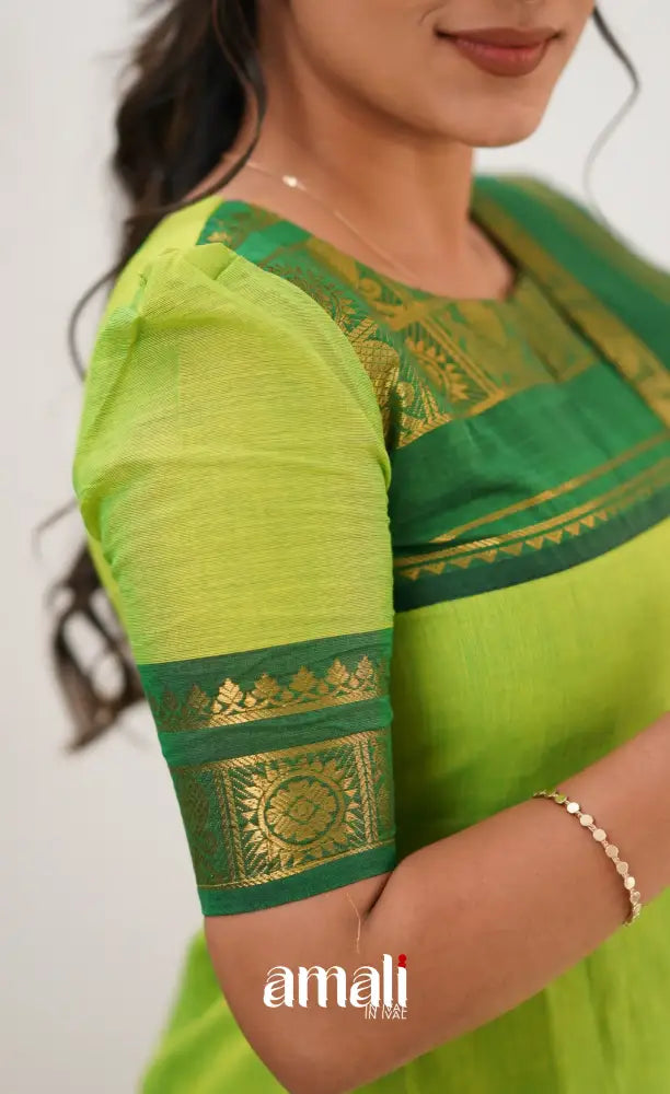 Meera Cotton Salwar - Light Green Salwar