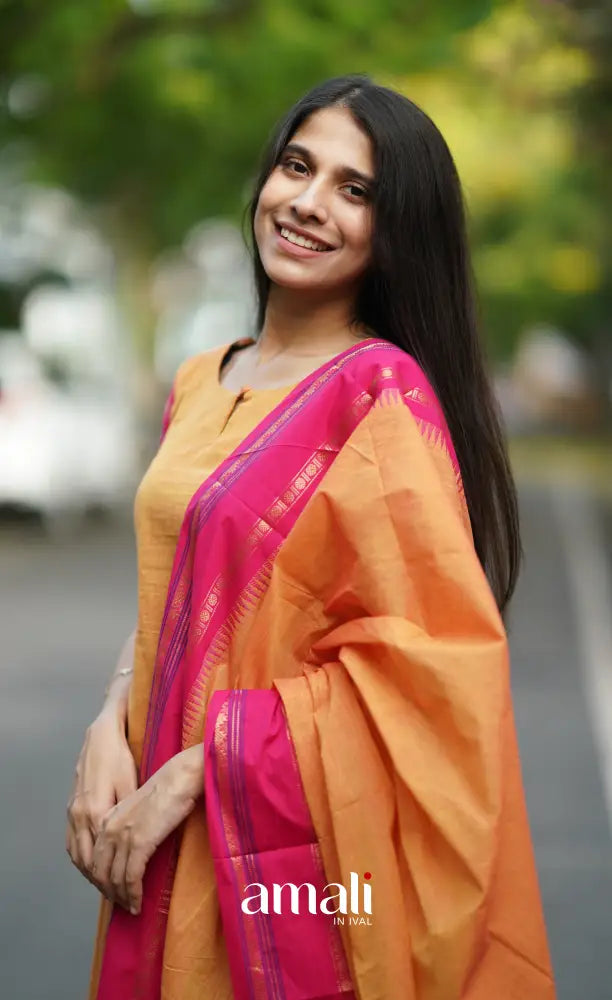 Meera Cotton Salwar - Orange salwar