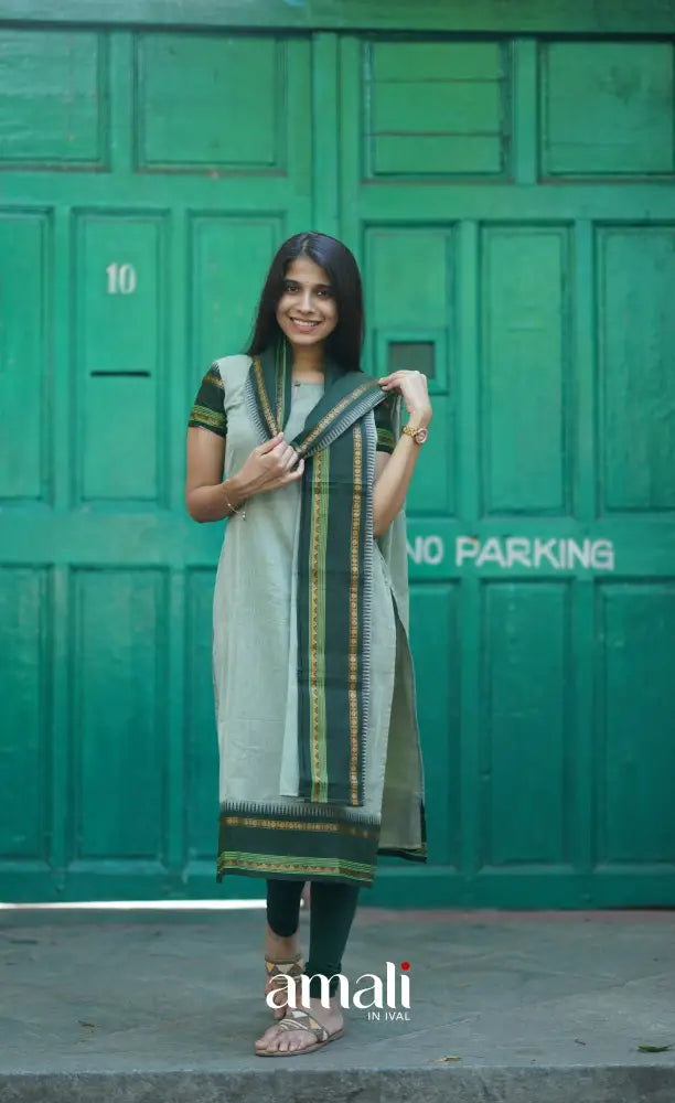 Meera Cotton Salwar - Pastel Green salwar