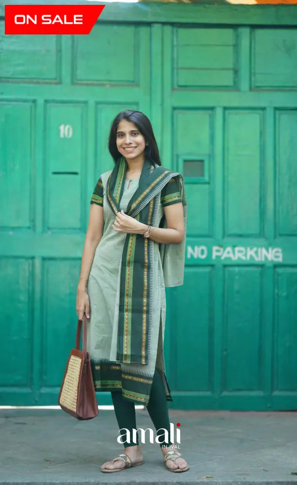 Meera Cotton Salwar - Pastel Green salwar