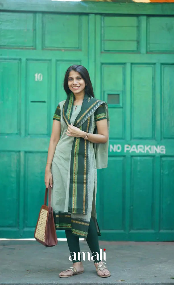 Meera Cotton Salwar - Pastel Green salwar