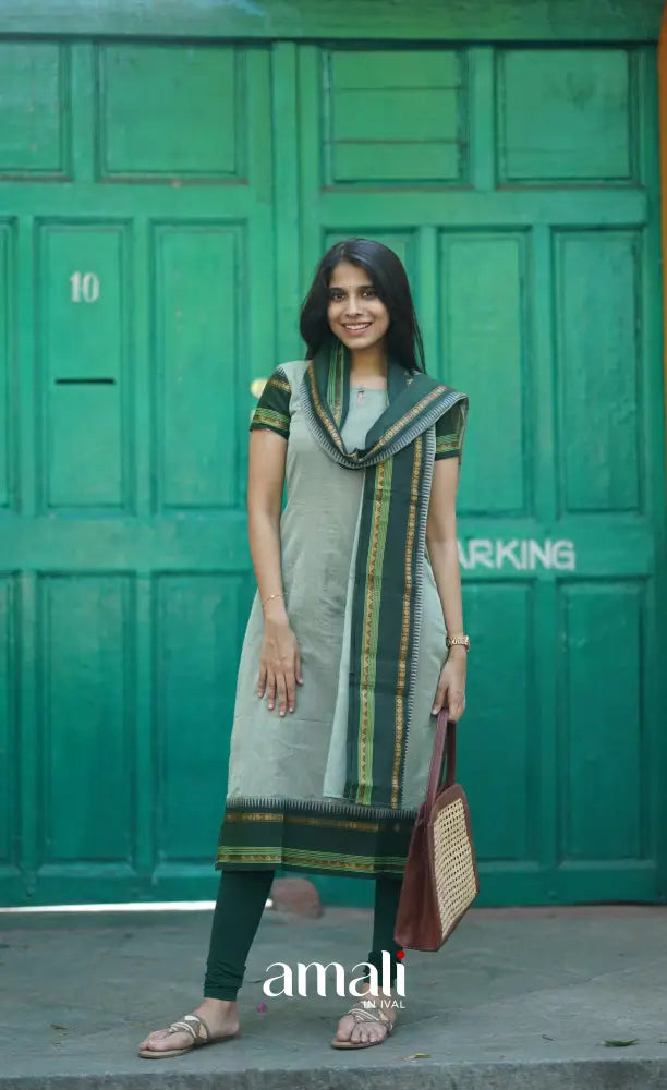 Meera Cotton Salwar - Pastel Green salwar