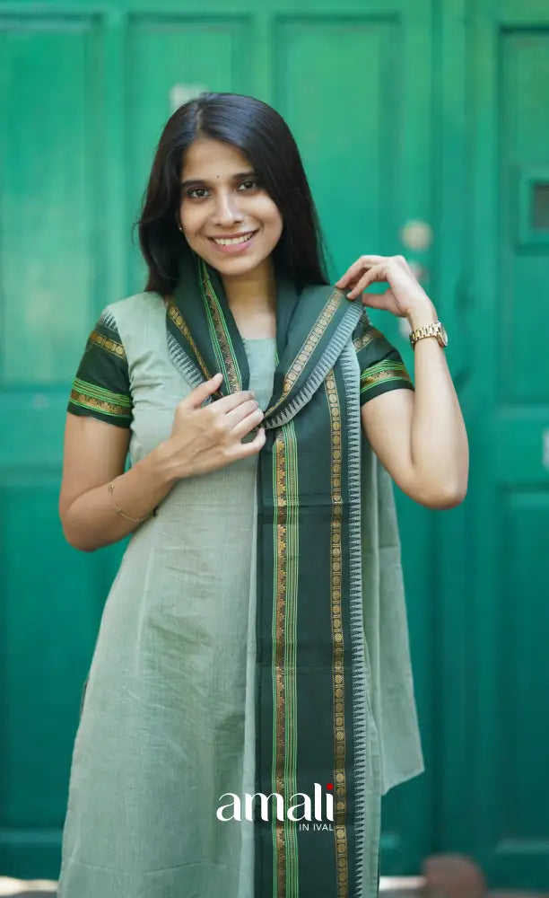 Meera Cotton Salwar - Pastel Green salwar