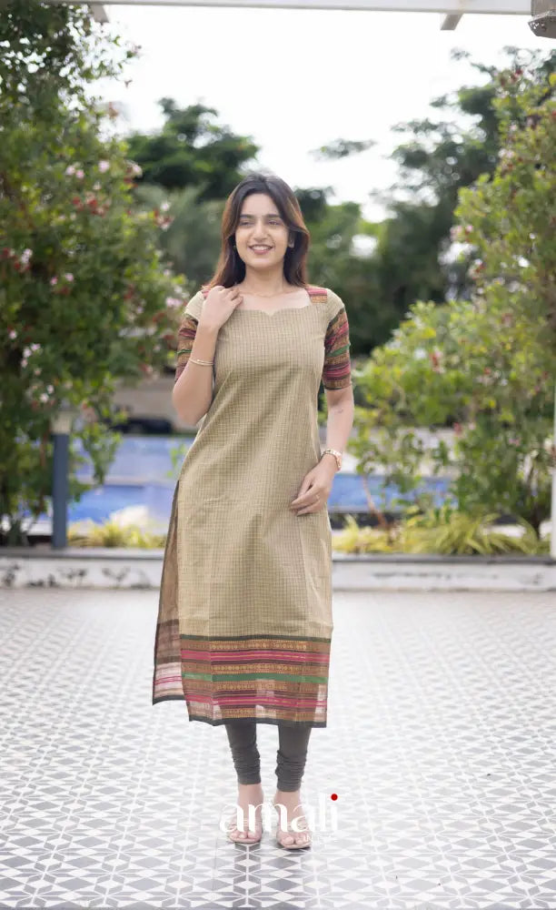 Meera Cotton Salwar Pastel Green and Dark Olive Green Tone Plus Size salwar