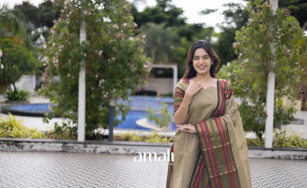 Meera Cotton Salwar Pastel Green and Dark Olive Green Tone Plus Size salwar