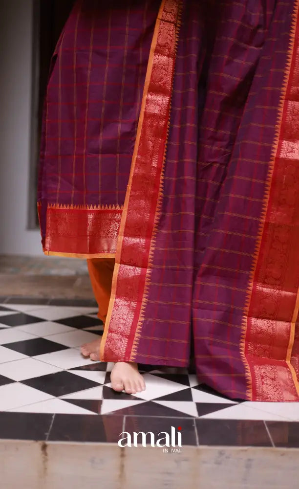 Meera Cotton Salwar - Pink and Orangish Mustard salwar