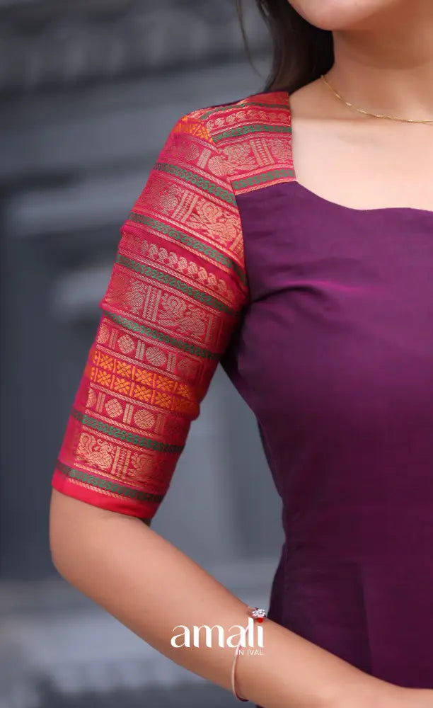 Meera Cotton Salwar - Purple and Pink salwar