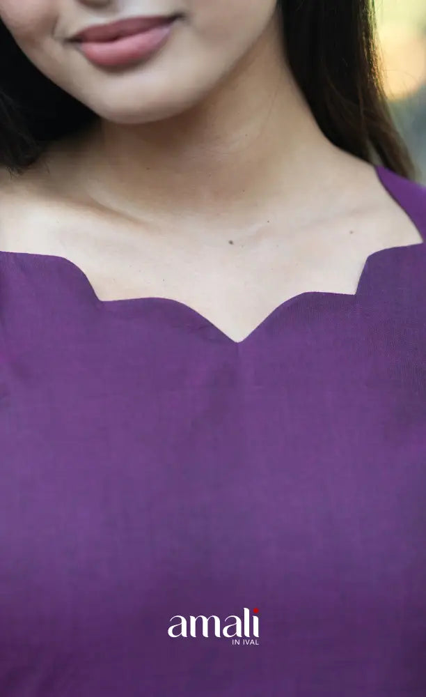 Meera Cotton Salwar - Purple and Pink salwar