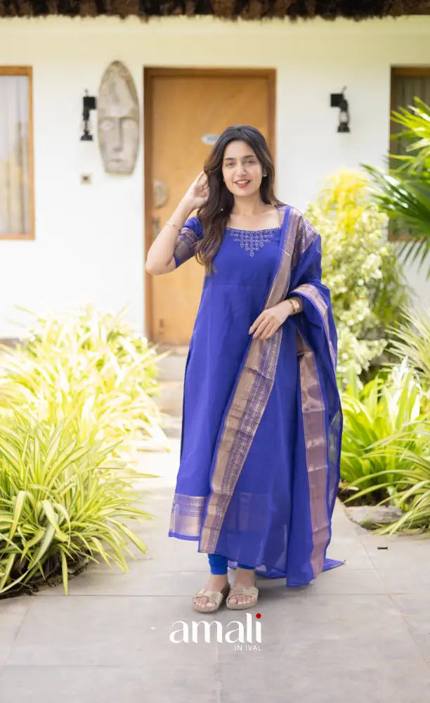 Meera Cotton Salwar - Royal Blue salwar