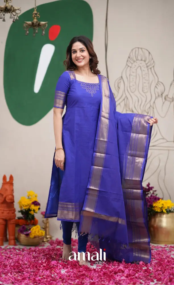 Meera Cotton Salwar - Royal Blue salwar