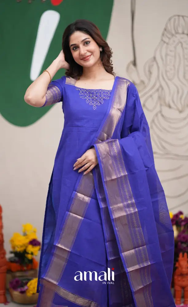 Meera Cotton Salwar - Royal Blue salwar