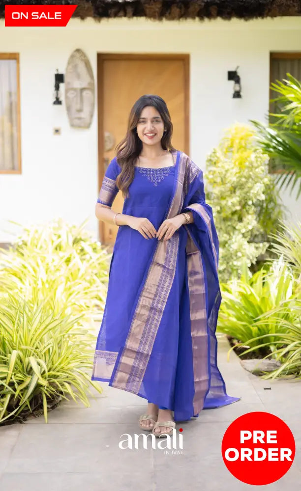 Meera Cotton Salwar - Royal Blue salwar
