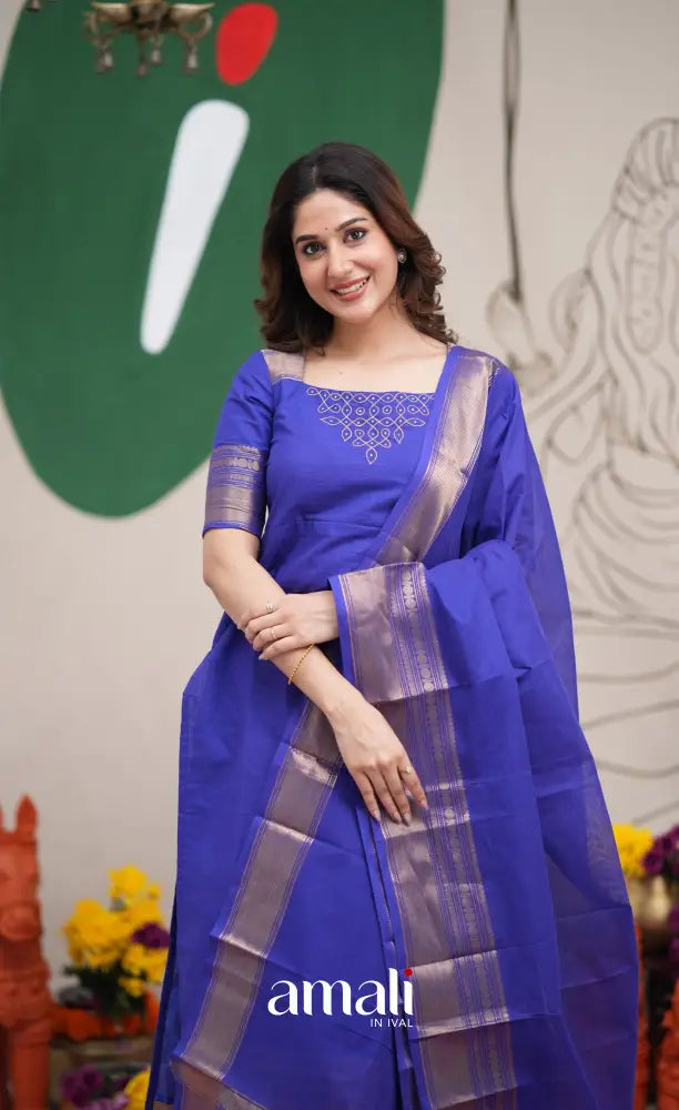 Meera Cotton Salwar - Royal Blue salwar