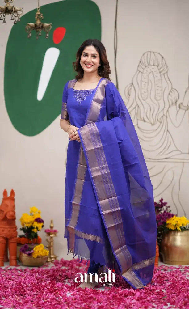 Meera Cotton Salwar - Royal Blue salwar