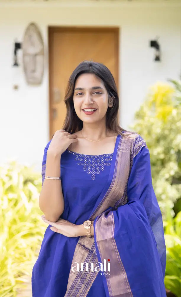 Meera Cotton Salwar - Royal Blue salwar