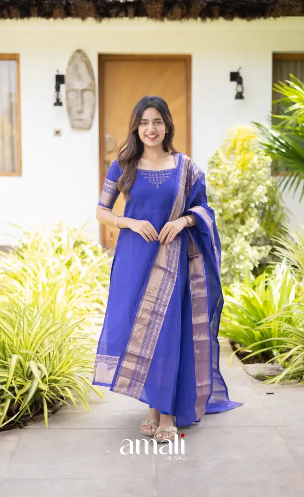 Meera Cotton Salwar - Royal Blue salwar