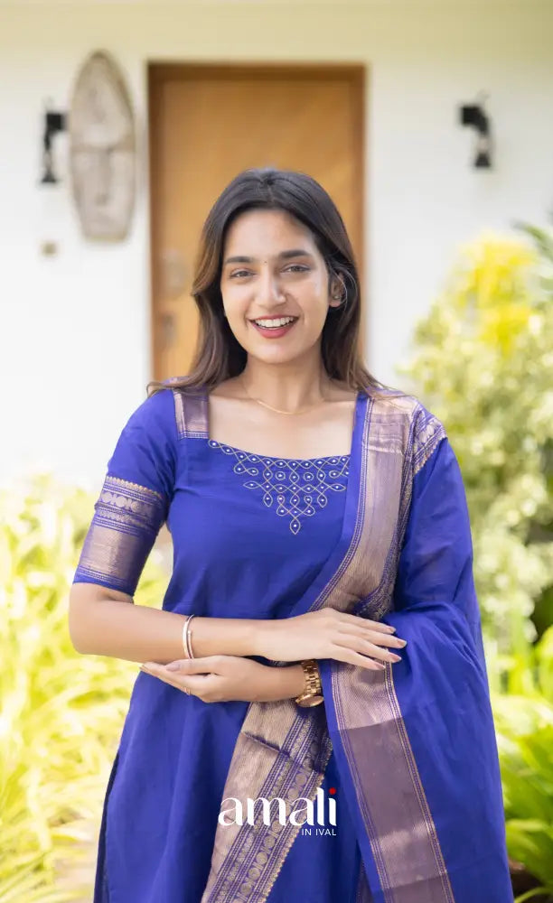 Meera Cotton Salwar - Royal Blue salwar