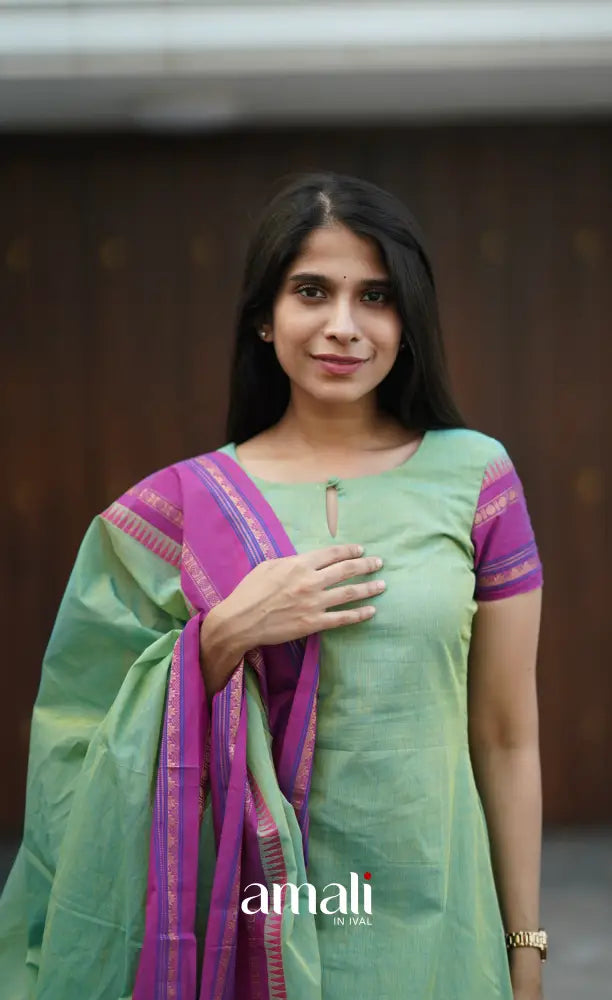 Meera Cotton Salwar - Sea Green salwar