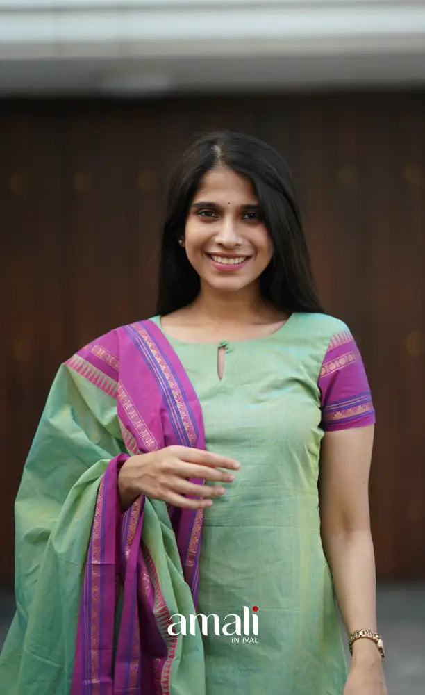 Meera Cotton Salwar - Sea Green salwar