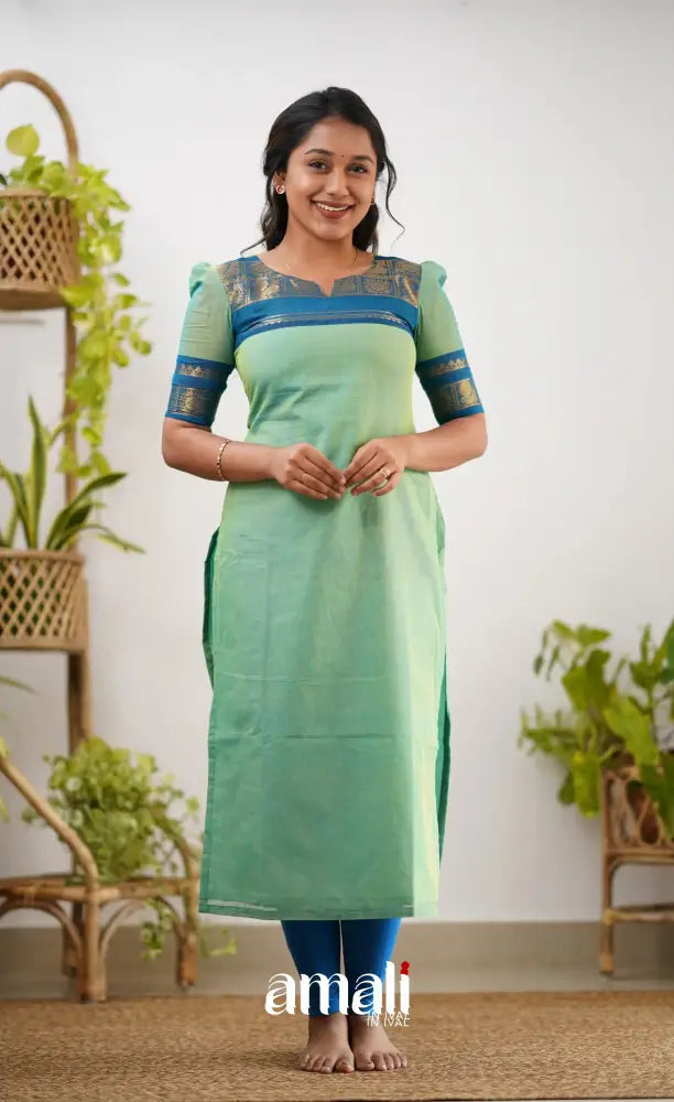 Meera Cotton Salwar - Sea Green Salwar