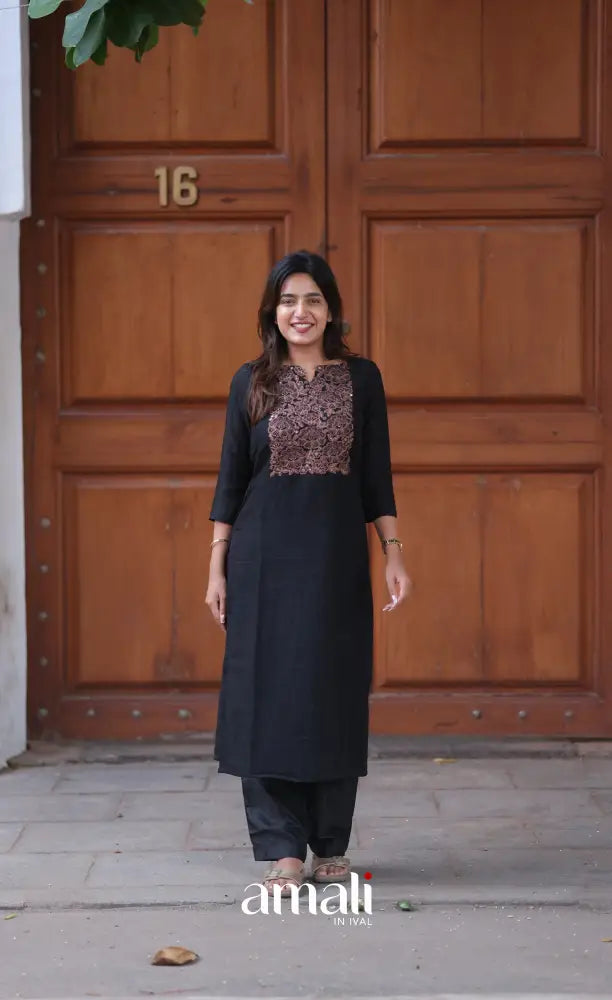 Nakshatra Georgette Salwar - Black salwar