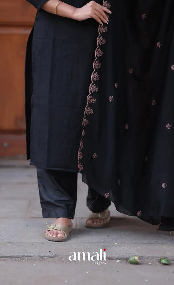Nakshatra Georgette Salwar - Black salwar