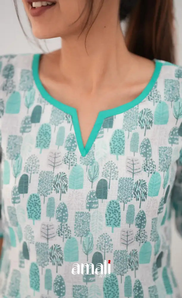 Priyo Organza Kurti - White Co-ord sets