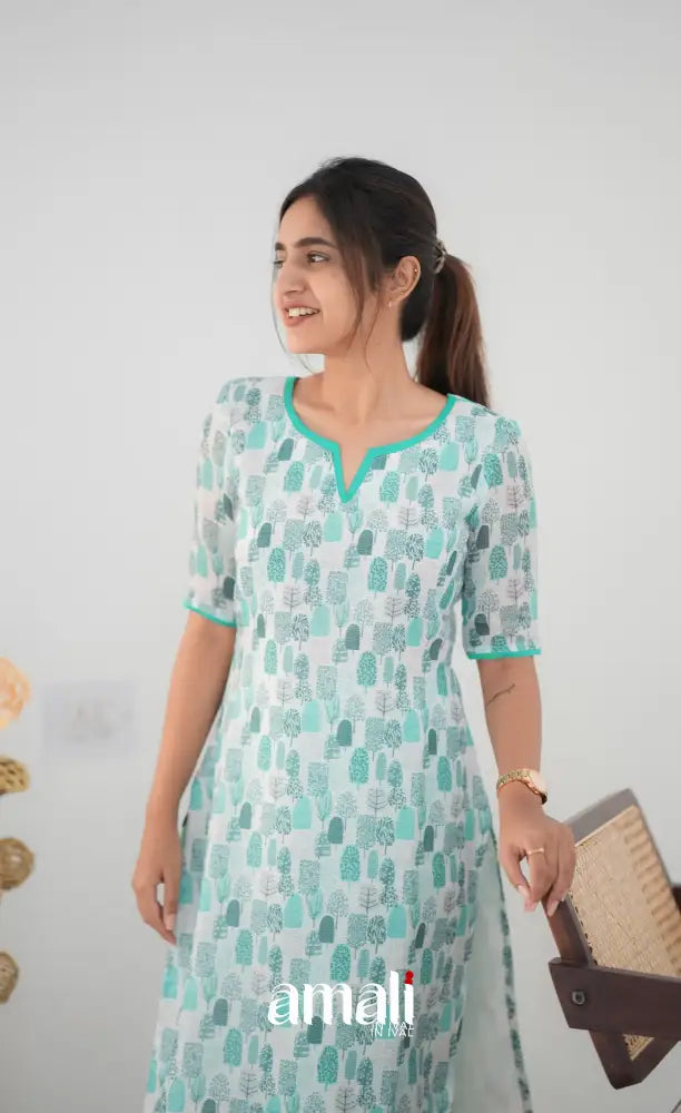 Priyo Organza Kurti - White Co-ord sets