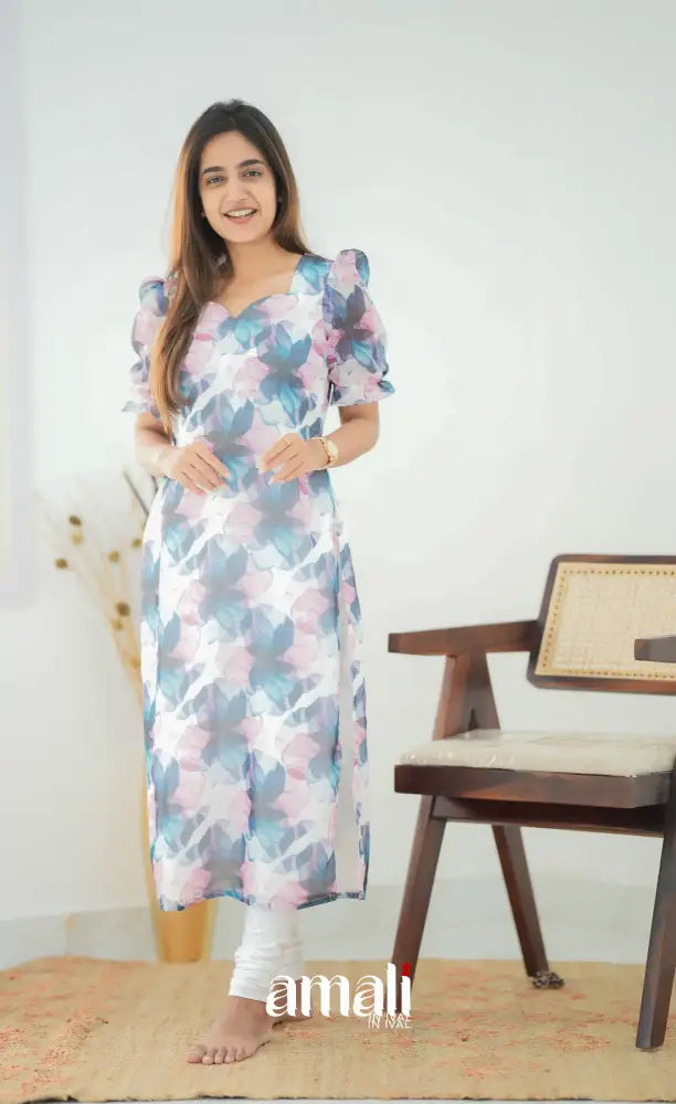 Priyo Organza Kurti - White Co-ord sets