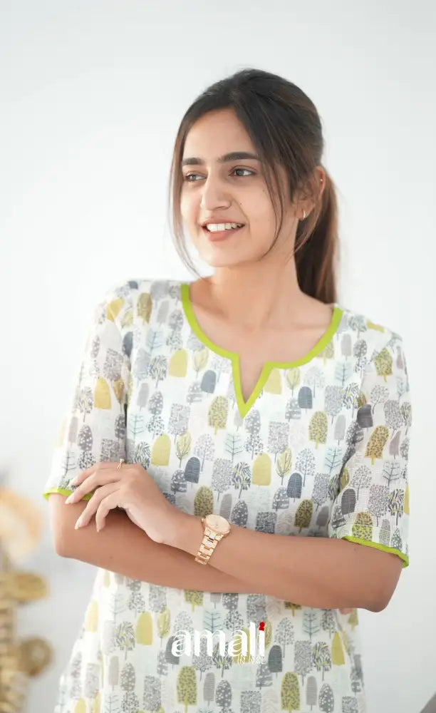 Priyo Organza Kurti - White Co-ord sets