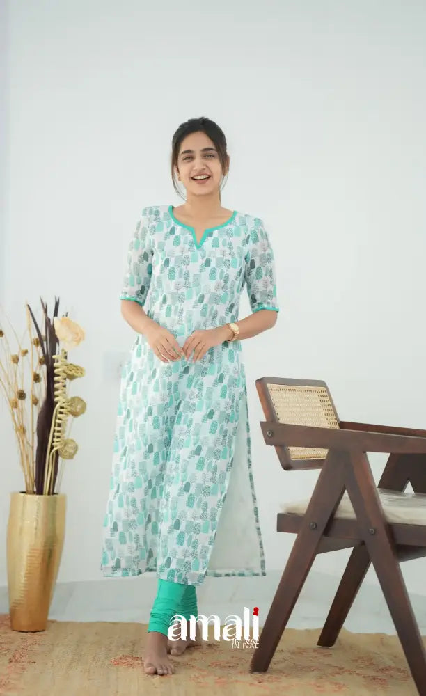 Priyo Organza Kurti - White Co-ord sets