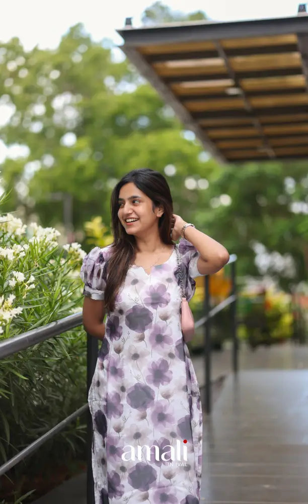 Priyo Organza Kurti - White Co-ord sets