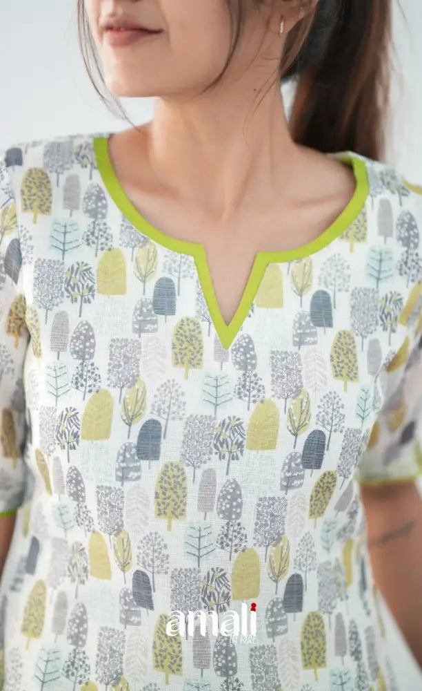 Priyo Organza Kurti - White Co-ord sets