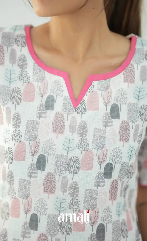 Priyo Organza Kurti - White Co-ord sets