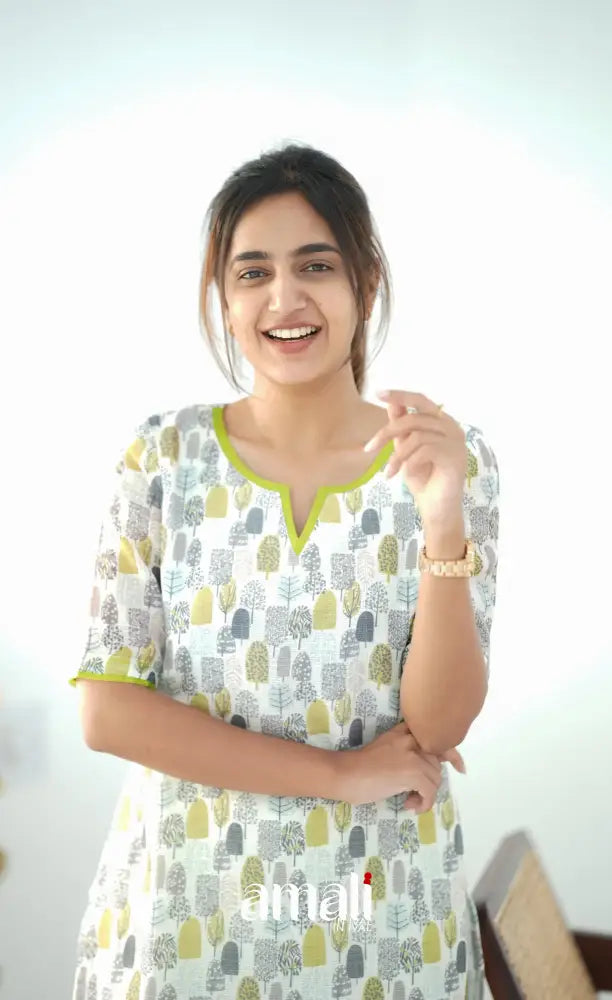 Priyo Organza Kurti - White Co-ord sets