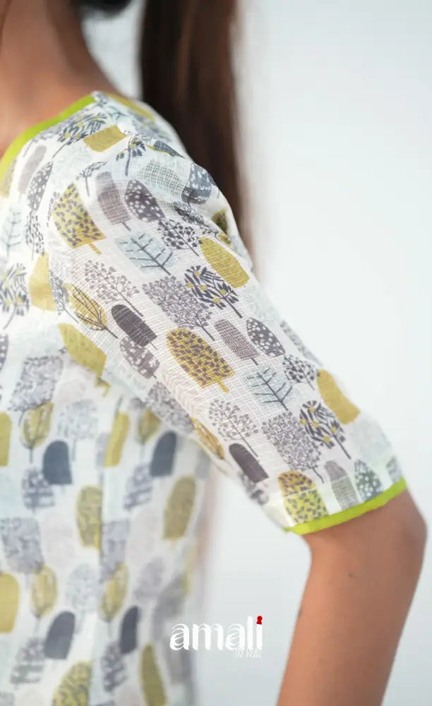 Priyo Organza Kurti - White Co-ord sets